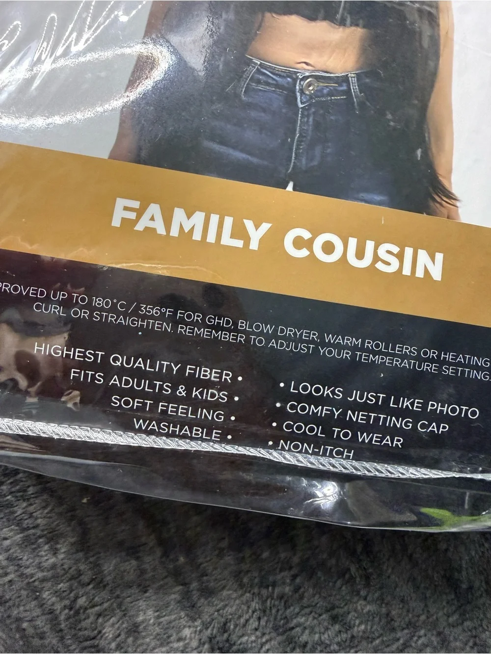 Family Cousin Long Straight Brown Wig - Women
